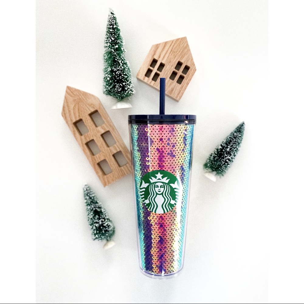 Starbucks Iridescent Sequin Tumbler • Holiday 2020